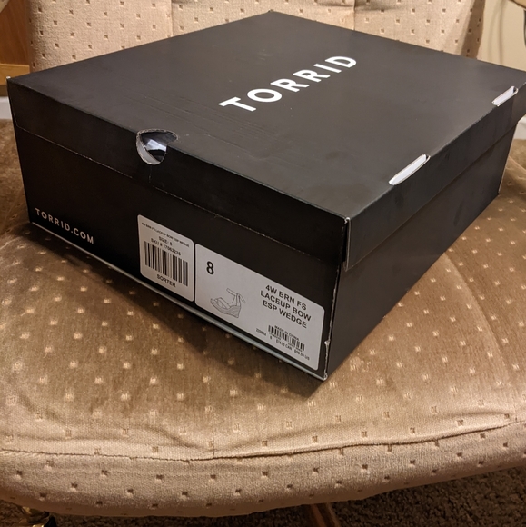 Lace Up Brown Wedge Torrid - Picture 7 of 7